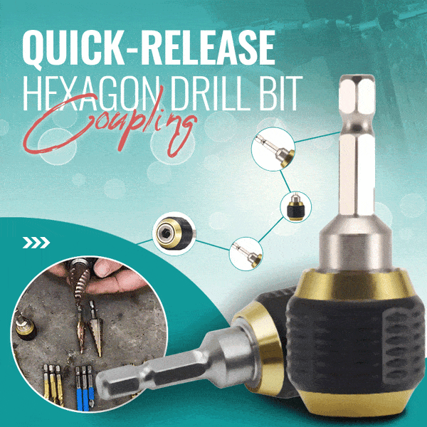 (🎁2024 Hot Sale🎁)Quick-release Hexagon Drill Bit Coupling