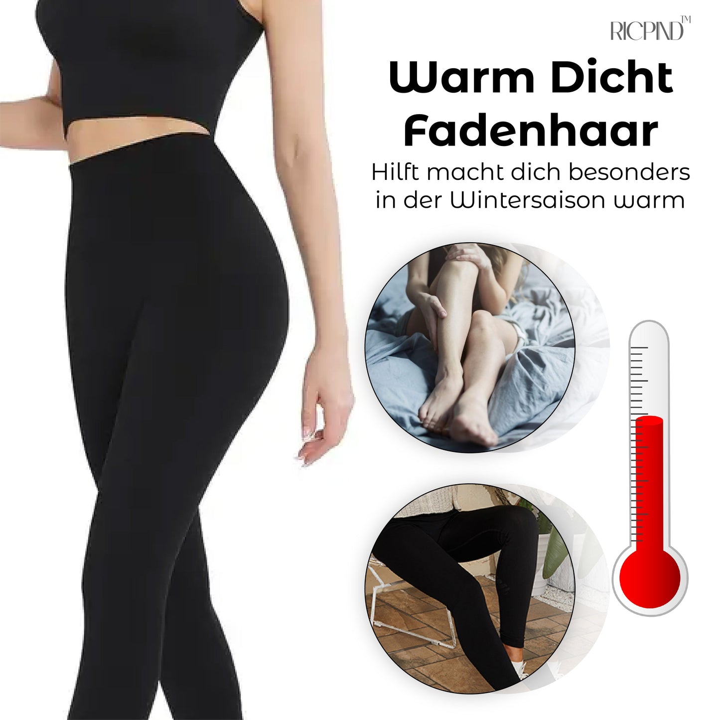 RICPIND Warmes Plüsch Gemütliche Passform Winter Leggings